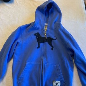 Kids Black Dog zip up hoodie Size Medium